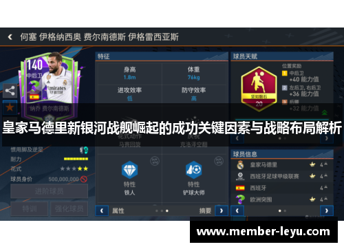 皇家马德里新银河战舰崛起的成功关键因素与战略布局解析