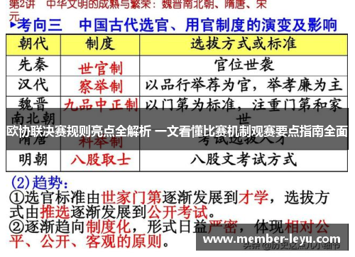 欧协联决赛规则亮点全解析 一文看懂比赛机制观赛要点指南全面 欧协联决赛规则亮点全解析 一文看懂比赛机制观赛要点指南全面