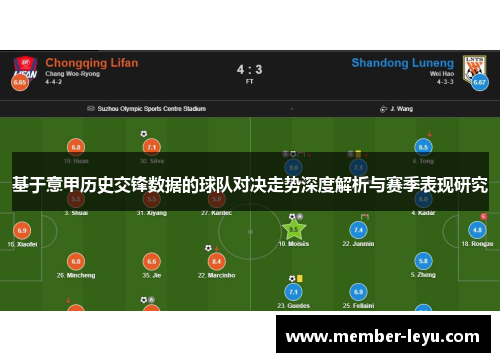 基于意甲历史交锋数据的球队对决走势深度解析与赛季表现研究